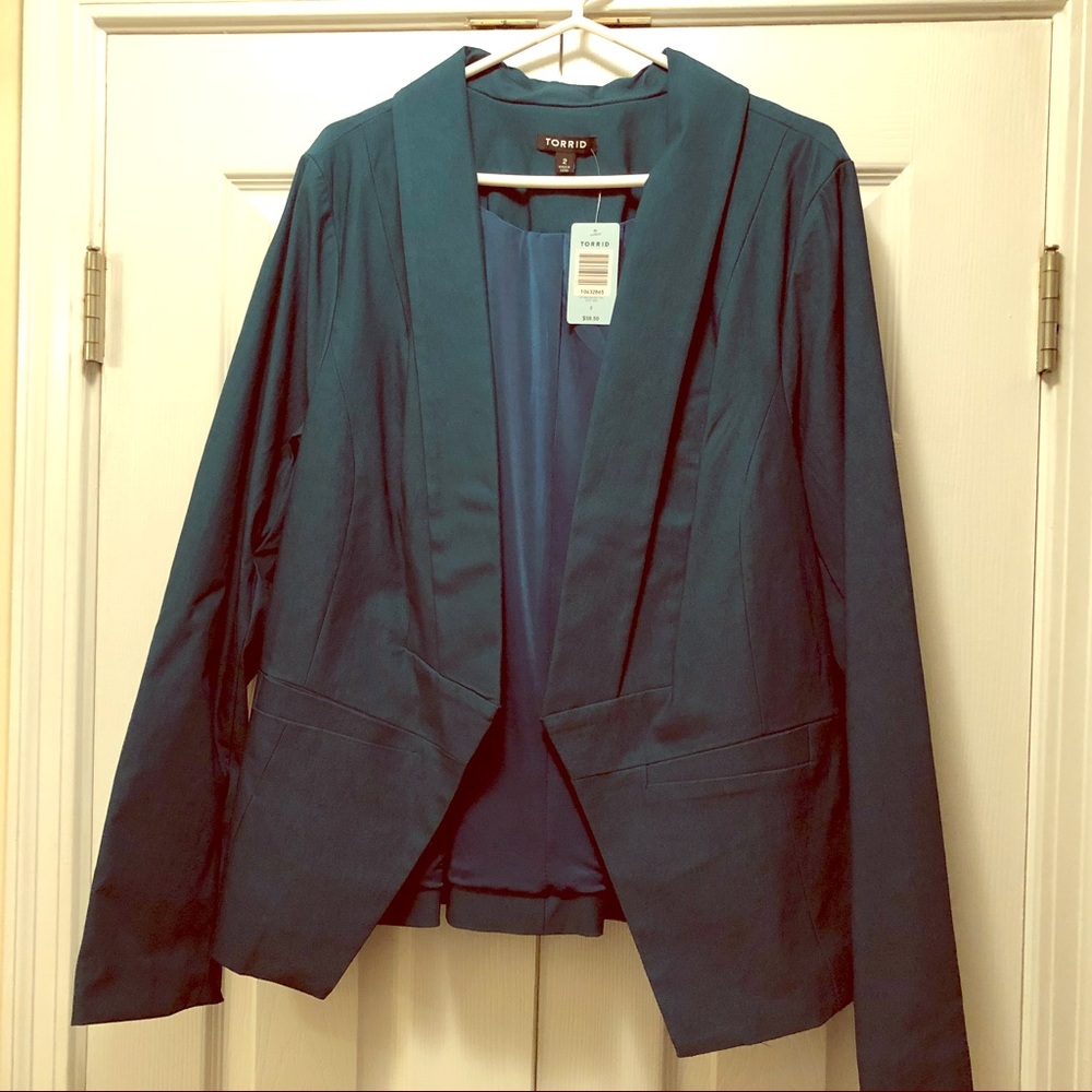 NWT Torrid Teal Blazer Size 2